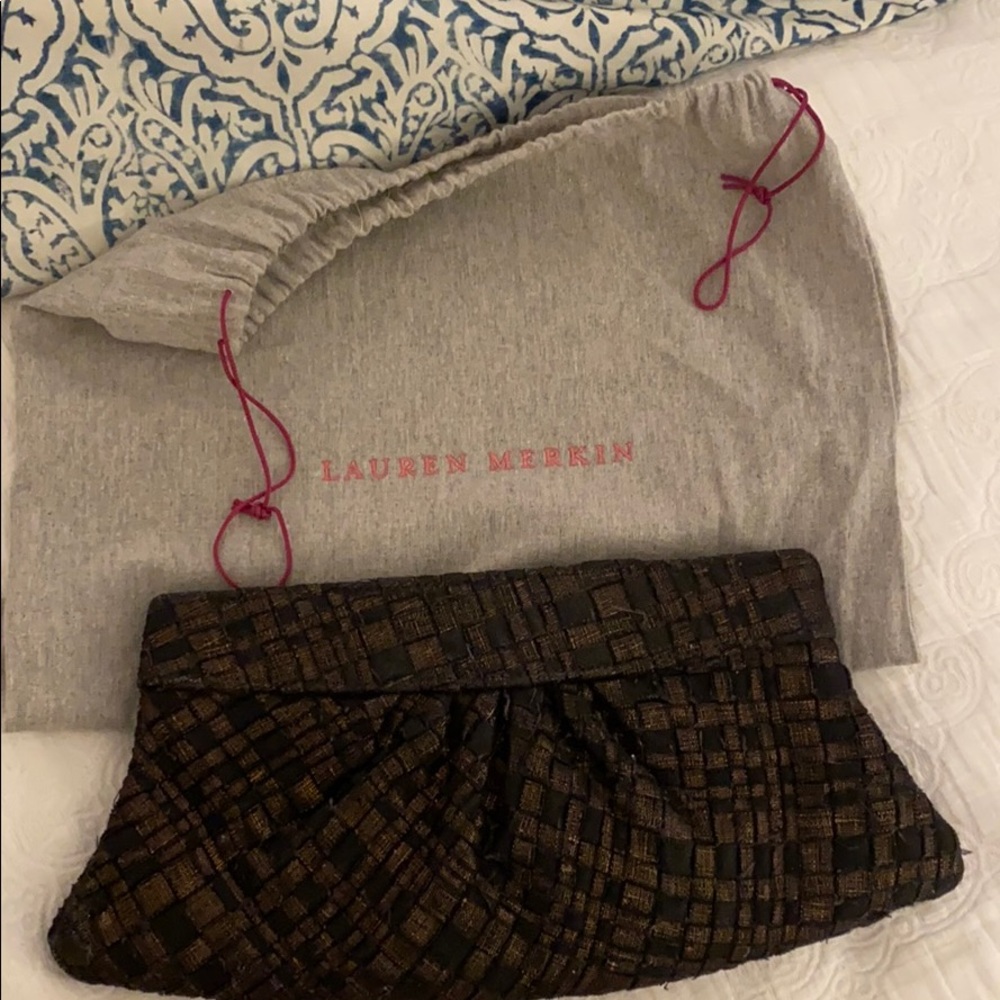 Lauren Merkin, Black and Gold Clutch